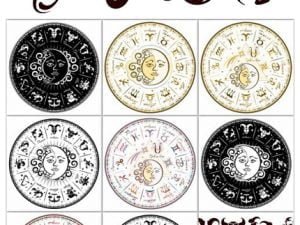 Stylish Set Of Zodiac Signs