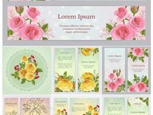 Vector Backgrounds With Roses For Invitations