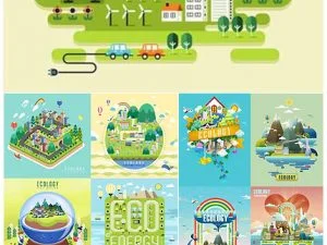 Vector Set Ecology Concept Design