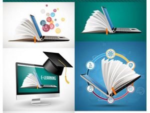 Vector Set Elearning Concept Online System