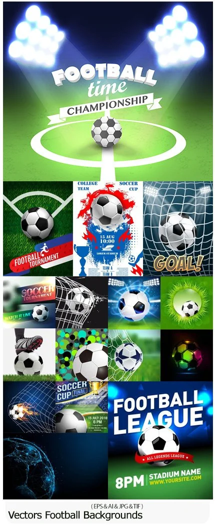 Vectors Creative Football Backgrounds