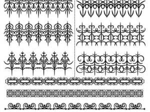 Vectors Vintage Floral Borders