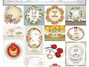 Wedding Invitation With Flowers Hearts And Rings