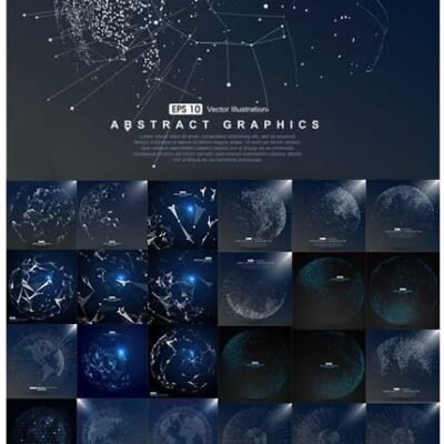 World Map Point Line Composition Representing The Global