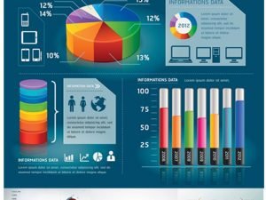 3D infographics Stock Vectors