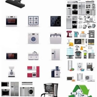 Collection Of Household Appliances Icon Logo