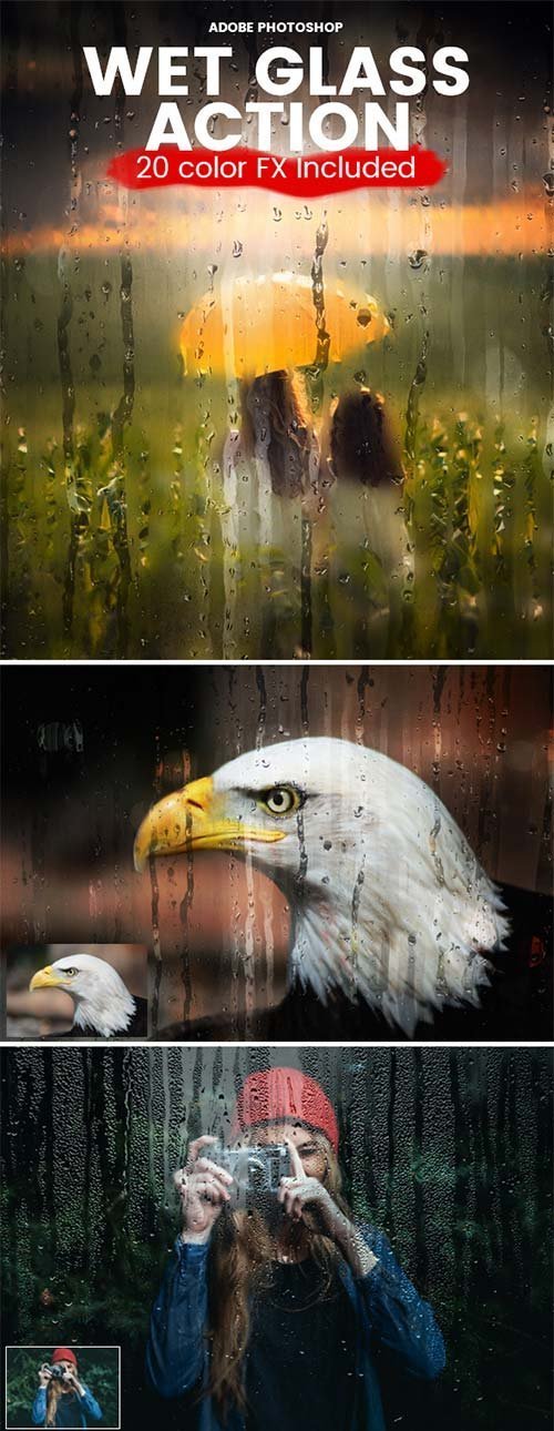 WET GLASS PHOTOSHOP ACTION .1