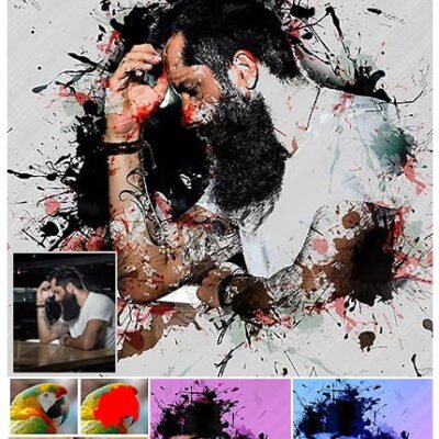 Abstract Ink Photoshop Action