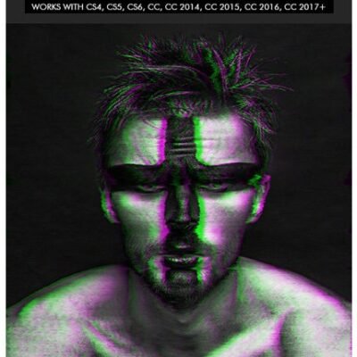 Animated Glitch Photoshop Action atn