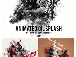 Animated Oil Splash Photoshop Action