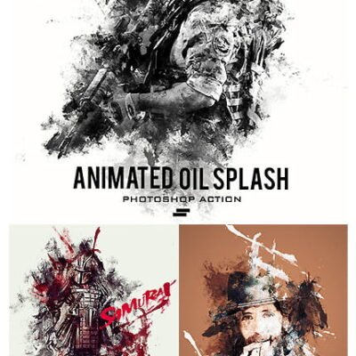 Animated Oil Splash Photoshop Action