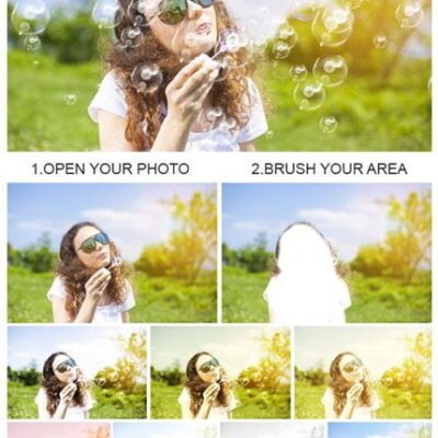 Blowing Bubble Photoshop Action