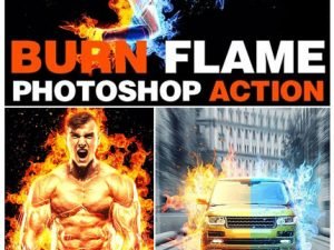 Burn Flame Photoshop Action