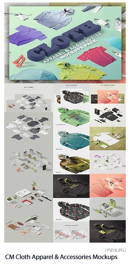 cm.cloth.apparel.and.accessories.mockups CM Cloth Apparel And Accessories Mockups psd