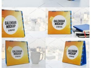 CM Desk Calendar Mockups psd