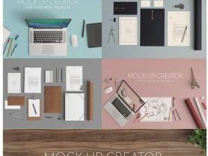 CM Header Stationery MockUp Creator psd