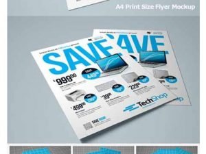 CM Photorealistic Flyer Mock-up psd