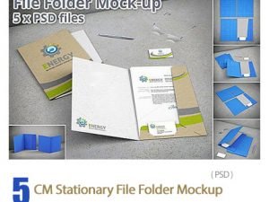 CM Stationary File Folder Mockup psd