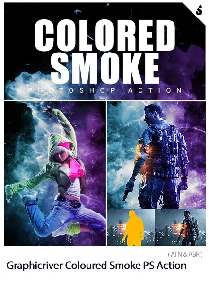 Coloured Smoke Photoshop Action