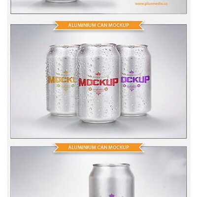 CreativeMarket Aluminium Can Mockup psd