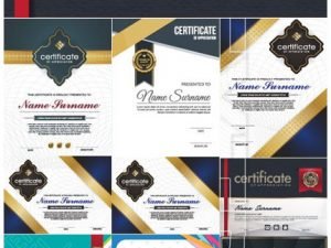 Diploma And Certificate Design Template Vector 01