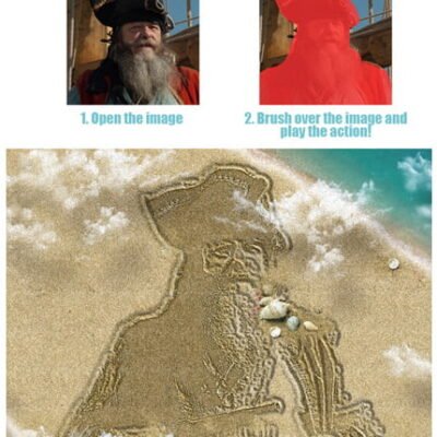 Draw in Sand Photoshop Action