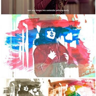Easy Watercolor Portrait Photoshop Action