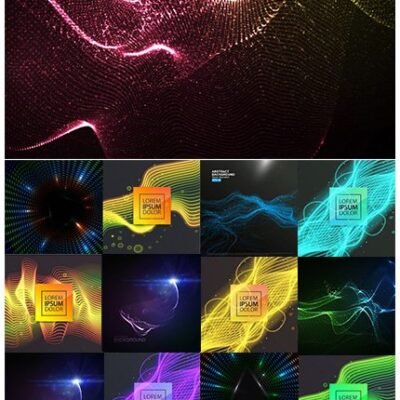 Fractal Geometric Abstract Decorative Lines Background