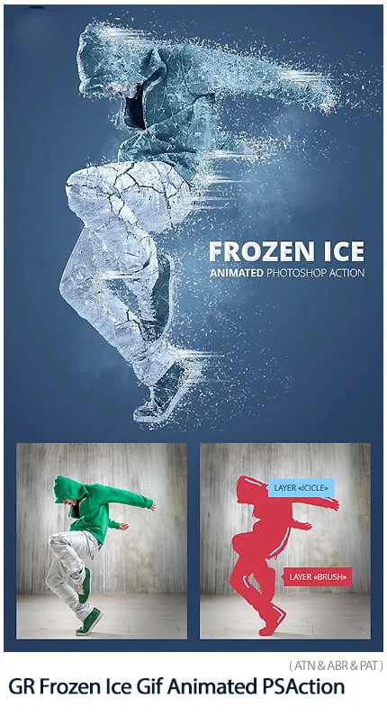 Frozen Ice Gif Animated Photoshop Action