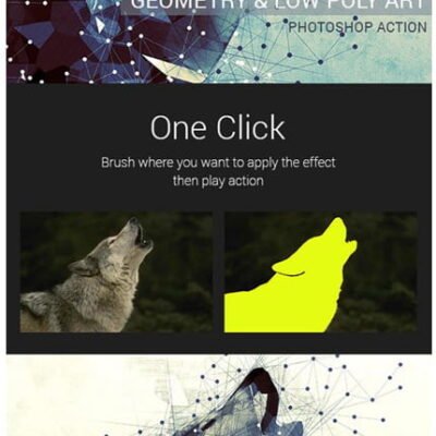 Geometry And Low Poly Art Photoshop Action