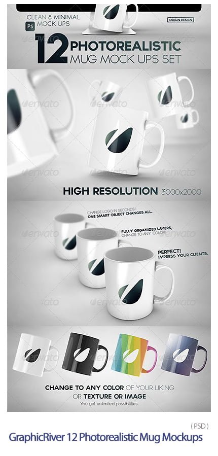 graphicriver.12.photorealistic.mug.mockups.set GraphicRiver 12 Photorealistic Mug Mockups Set psd