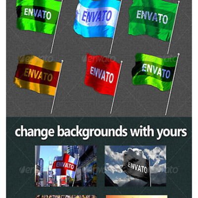 GraphicRiver 15 Photorealistic Flag Mockups psd