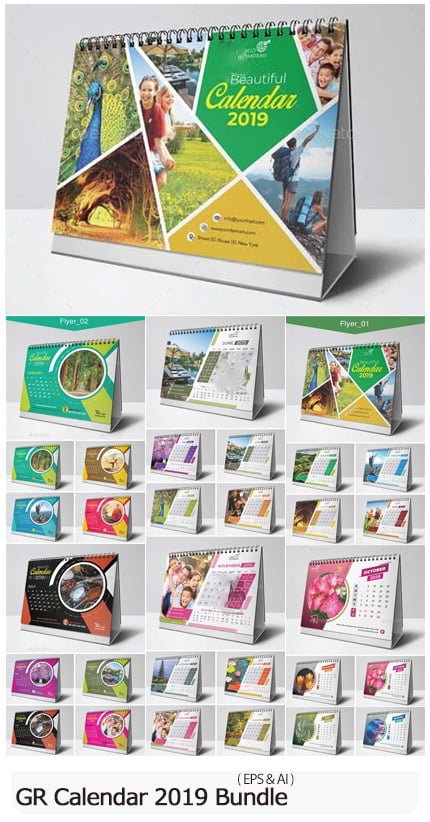 graphicriver.calendar.2019.bundle GraphicRiver Calendar 2019 Bundle