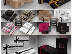 GraphicRiver Retail Boxes Vol.2 Bag And Box Packaging Mockups psd