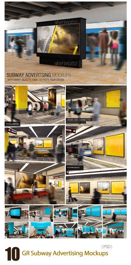 graphicriver.subway.advertising.mockups GraphicRiver Subway Advertising Mockups psd