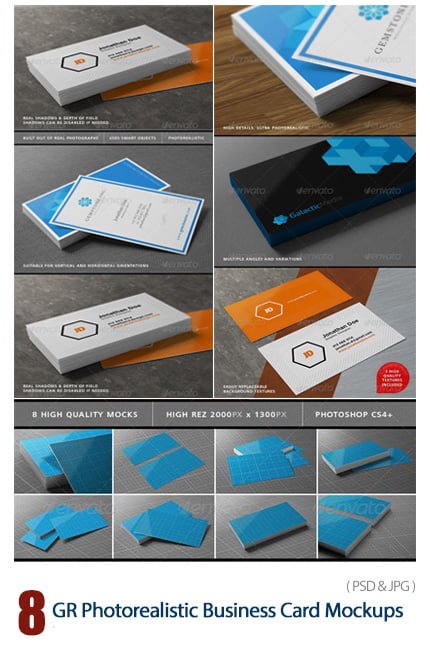 graphicriver.ultimate.photorealistic.business.card.mockups GraphicRiver Ultimate Photorealistic Business Card Mockups psd