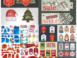 Holiday And Christmas Sales Vector Bundle 1