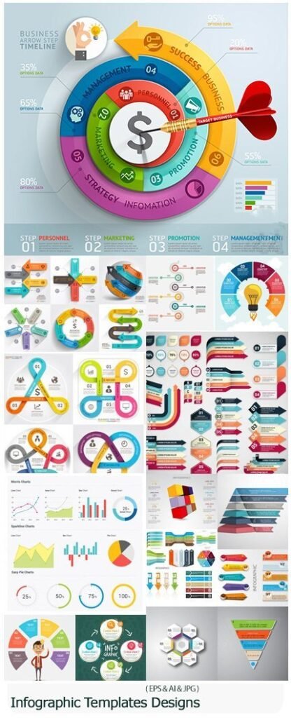 Infographic Templates Designs In Vector | visualstorms