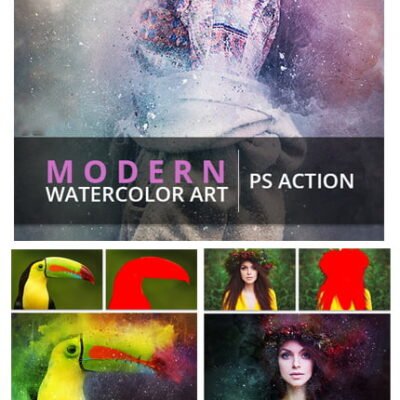 Modern Watercolor Art PS Action