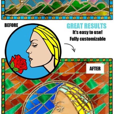 Mosaic Stained Glass Photoshop Action