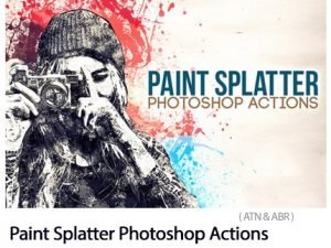 paint splatter photoshop actions