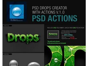 psd water drops creator