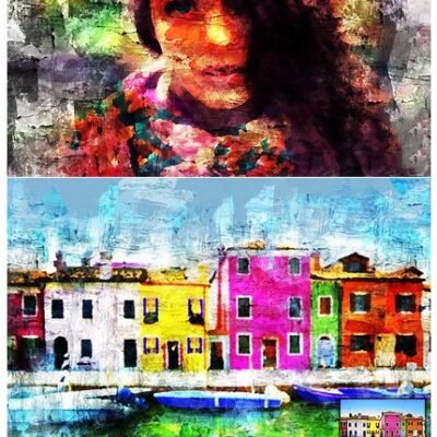 Realistic Palette-Knife Painting Action