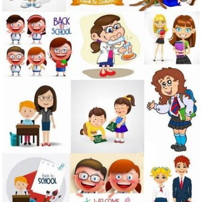 Schoolboy Student Study Education School Cartoon