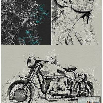 Skeletum Plexus Art Photoshop Action