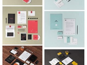 Stationery Branding MockUp Templates psd