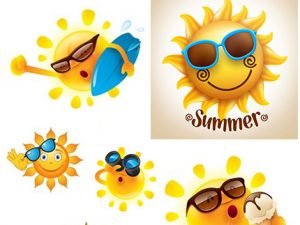 Summer Sun Cartoon Bright And Cheerful In Sunglasses