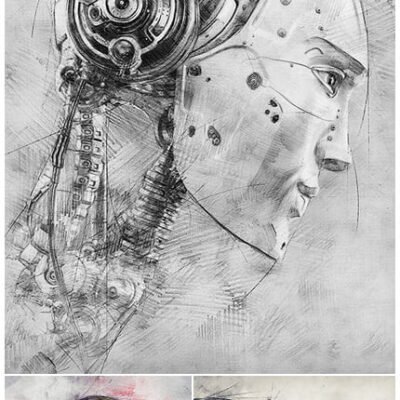 Tech Sketch Photoshop Action