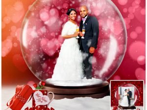 Valentine Animated Snow Globe Action