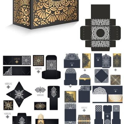 Vector Wedding Card Laser Cut Template